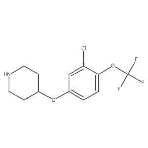 4-(3-Chloro-4-(trifluoromethoxy)phenoxy)piperidine结构式