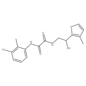 N1-(3-chloro-2-methylphenyl)-N2-(2-hydroxy-2-(3-methylthiophen-2-yl)ethyl)oxalamide结构式