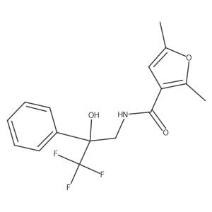 2,5-dimethyl-N-(3,3,3-trifluoro-2-hydroxy-2-phenylpropyl)furan-3-carboxamide Structure