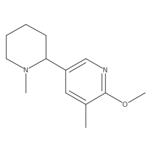 2-Methoxy-3-methyl-5-(1-methylpiperidin-2-yl)pyridine结构式