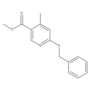 Methyl 6-(benzylthio)-4-methylnicotinate Structure