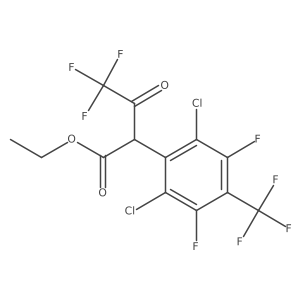 2-(2,6-Dichloro-3,5-difluoro-4-trifluoromethylphenyl)-4,4,4-trifluoro-acetoacetic acid ethyl ester Structure