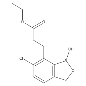 6-Chloro-1,3-dihydro-1-hydroxy-2,1-benzoxaborole-7-propanoic acid ethyl ester Structure
