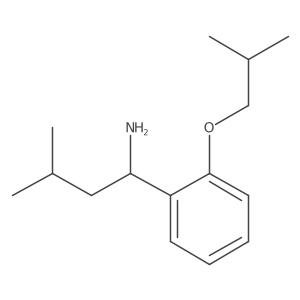 3-Methyl-1-[2-(2-methylpropoxy)phenyl]butan-1-amine Structure