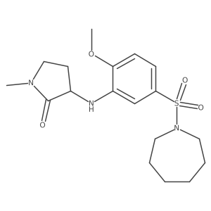 3-{[5-(Azepane-1-sulfonyl)-2-methoxyphenyl]amino}-1-methylpyrrolidin-2-one结构式
