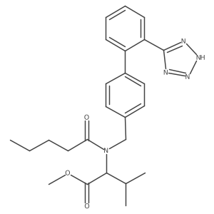 methyl (2R)-3-methyl-2-[pentanoyl-[[4-[2-(2H-tetrazol-5-yl)phenyl]phenyl]methyl]amino]butanoate Structure