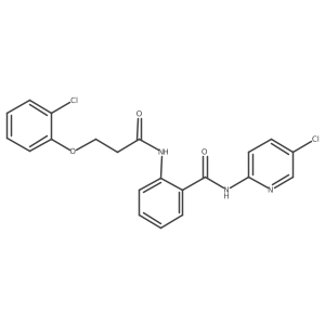 Benzamide, 2-[[3-(2-chlorophenoxy)-1-oxopropyl]amino]-N-(5-chloro-2-pyridinyl)- Structure