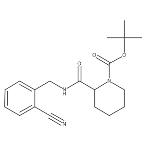 tert-Butyl 2-((2-cyanobenzyl)carbamoyl)piperidine-1-carboxylate结构式