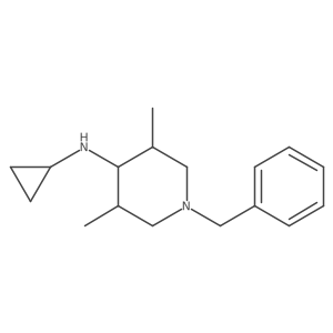 1-benzyl-N-cyclopropyl-3,5-dimethylpiperidin-4-amine结构式