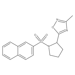 3-Methyl-5-(1-(naphthalen-2-ylsulfonyl)pyrrolidin-2-yl)-1,2,4-oxadiazole结构式