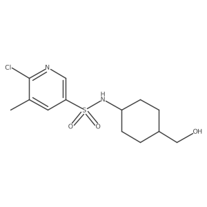 6-chloro-5-methyl-N-[(1s,4s)-4-(hydroxymethyl)cyclohexyl]pyridine-3-sulfonamide结构式