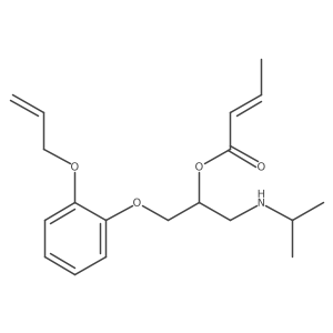[1-(propan-2-ylamino)-3-(2-prop-2-enoxyphenoxy)propan-2-yl] (E)-but-2-enoate Structure