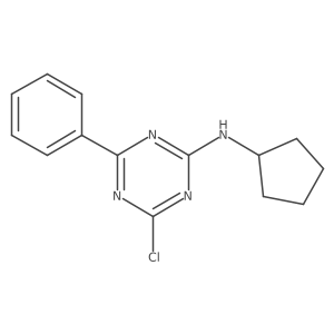 4-chloro-N-cyclopentyl-6-phenyl-1,3,5-triazin-2-amine结构式