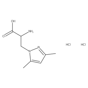 2-amino-3-(3,5-dimethyl-1H-pyrazol-1-yl)propanoic acid dihydrochloride结构式