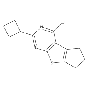 4-Chloro-2-cyclobutyl-6,7-dihydro-5h-cyclopenta[4,5]thieno[2,3-d]pyrimidine结构式
