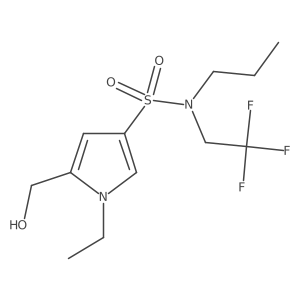 1H-Pyrrole-3-sulfonamide, 1-ethyl-5-(hydroxymethyl)-N-propyl-N-(2,2,2-trifluoroethyl)-结构式