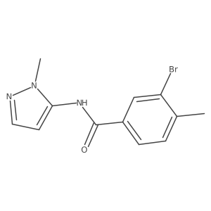 3-Bromo-4-methyl-N-(1-methyl-1H-pyrazol-5-yl)benzamide结构式