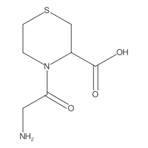 4-(2-Aminoacetyl)thiomorpholine-3-carboxylic acid Structure