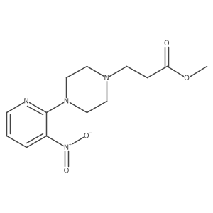 Methyl 3-[4-(3-nitropyridin-2-yl)piperazin-1-yl]propanoate结构式