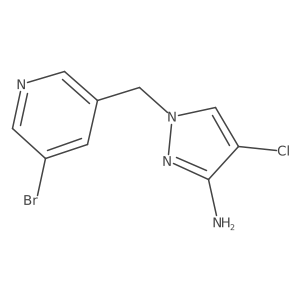1-[(5-bromopyridin-3-yl)methyl]-4-chloro-1H-pyrazol-3-amine Structure