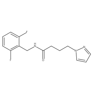 N-(2,6-difluorobenzyl)-4-(1H-pyrazol-1-yl)butanamide Structure