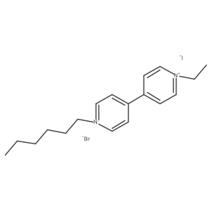 1-Ethyl-1'-hexyl-[4,4'-bipyridine]-1,1'-diium bromide iodide Structure