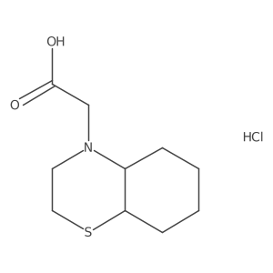 2-(2,3,4a,5,6,7,8,8a-Octahydrobenzo[b][1,4]thiazin-4-yl)acetic acid;hydrochloride结构式