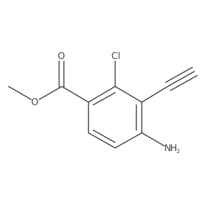 Methyl 4-amino-2-chloro-3-ethynylbenzoate结构式