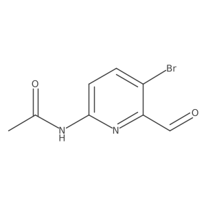 N-(5-Bromo-6-formyl-2-pyridinyl)acetamide结构式