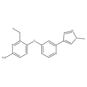 6-Ethyl-5-[[2-(1-methyl-1h-pyrazol-4-yl)-4-pyridinyl]oxy]-2-pyridinamine Structure