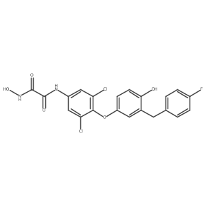 N1-(3,5-Dichloro-4-(3-(4-fluorobenzyl)-4-hydroxyphenoxy)phenyl)-N2-oxalyl hydroxylamine Structure