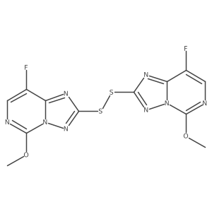 2,2'-Dithiobis(8-fluoro-5-methoxy[1,2,4]triazolo[1,5-c]pyrimidine) Structure