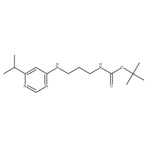 tert-butyl N-(3-{[6-(propan-2-yl)pyrimidin-4-yl]amino}propyl)carbamate Structure