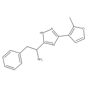 1-(3-(2-Methylfuran-3-yl)-1H-1,2,4-triazol-5-yl)-2-phenylethanamine结构式
