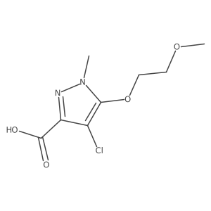 4-Chloro-5-(2-methoxyethoxy)-1-methyl-1H-pyrazole-3-carboxylic acid结构式