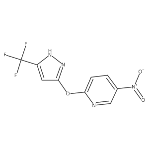 5-nitro-2-[[5-(trifluoromethyl)-1H-pyrazol-3-yl]oxy]pyridine Structure