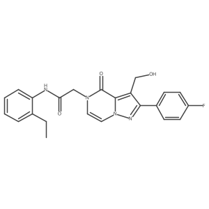 N-(2-Ethylphenyl)-2-[2-(4-fluorophenyl)-3-(hydroxymethyl)-4-oxo-4H,5H-pyrazolo[1,5-A]pyrazin-5-YL]acetamide Structure