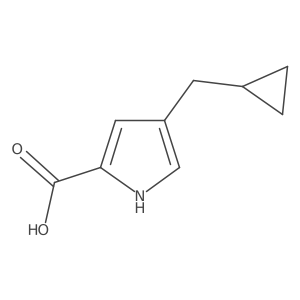 4-(Cyclopropylmethyl)-1H-pyrrole-2-carboxylic acid Structure