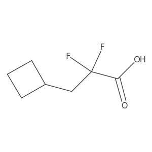 3-Cyclobutyl-2,2-difluoropropanoic acid结构式