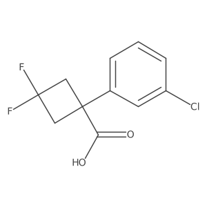 1-(3-Chlorophenyl)-3,3-difluorocyclobutane-1-carboxylic acid Structure