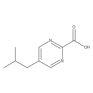 5-(2-Methylpropyl)pyrimidine-2-carboxylic acid Structure