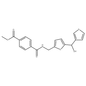 Methyl 4-(((5-(hydroxy(thiophen-3-yl)methyl)thiophen-2-yl)methyl)carbamoyl)benzoate结构式