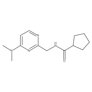 N-((4-(dimethylamino)pyrimidin-2-yl)methyl)cyclopentanecarboxamide Structure