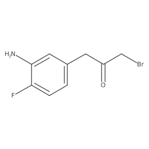 1-(3-Amino-4-fluorophenyl)-3-bromopropan-2-one结构式
