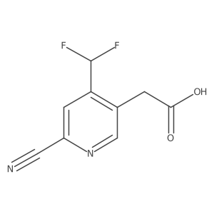 2-(6-Cyano-4-(difluoromethyl)pyridin-3-yl)acetic acid Structure