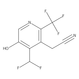 2-(4-(Difluoromethyl)-5-hydroxy-2-(trifluoromethyl)pyridin-3-yl)acetonitrile结构式