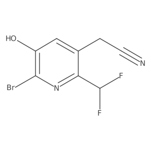 2-(6-Bromo-2-(difluoromethyl)-5-hydroxypyridin-3-yl)acetonitrile Structure