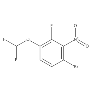 1-Bromo-4-difluoromethoxy-3-fluoro-2-nitrobenzene Structure