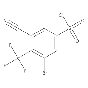 3-Bromo-5-cyano-4-(trifluoromethyl)benzenesulfonyl chloride Structure