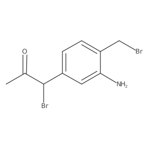 1-(3-Amino-4-(bromomethyl)phenyl)-1-bromopropan-2-one Structure